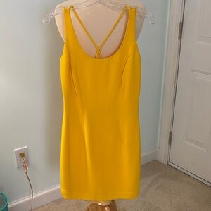 Vibrant Yellow Strappy Mini Dress